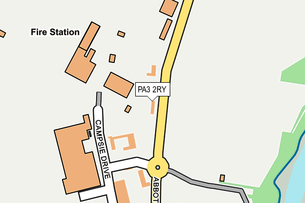 PA3 2RY map - OS OpenMap – Local (Ordnance Survey)