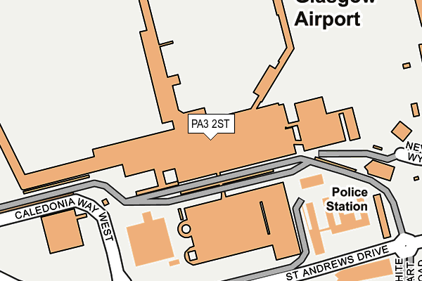 PA3 2ST map - OS OpenMap – Local (Ordnance Survey)
