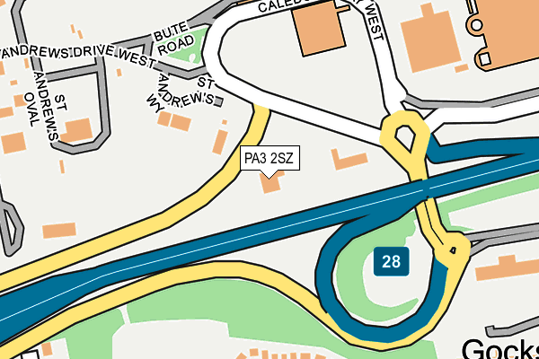 PA3 2SZ map - OS OpenMap – Local (Ordnance Survey)
