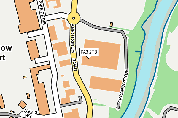 PA3 2TB map - OS OpenMap – Local (Ordnance Survey)