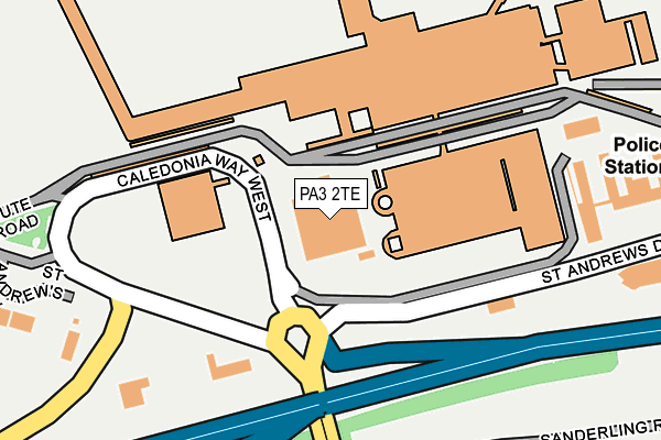 PA3 2TE map - OS OpenMap – Local (Ordnance Survey)
