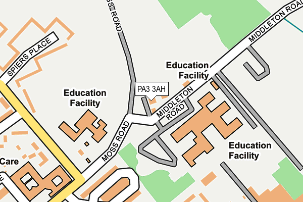 PA3 3AH map - OS OpenMap – Local (Ordnance Survey)