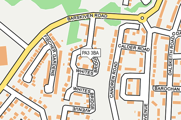 PA3 3BA map - OS OpenMap – Local (Ordnance Survey)
