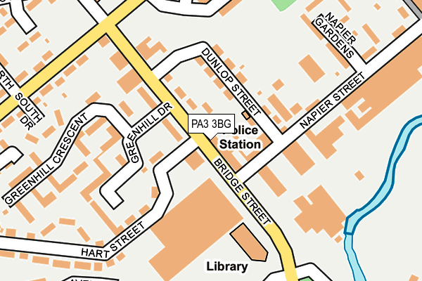 PA3 3BG map - OS OpenMap – Local (Ordnance Survey)