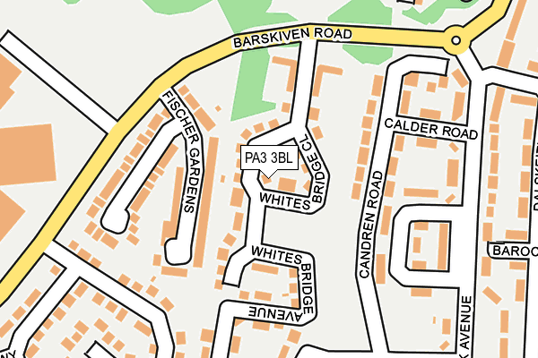PA3 3BL map - OS OpenMap – Local (Ordnance Survey)