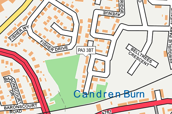PA3 3BT map - OS OpenMap – Local (Ordnance Survey)