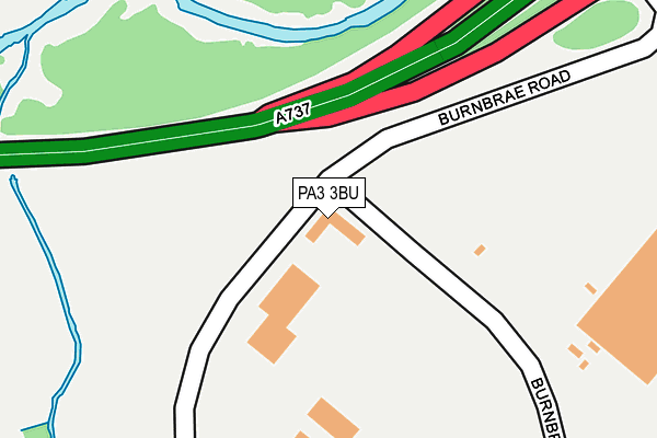 PA3 3BU map - OS OpenMap – Local (Ordnance Survey)