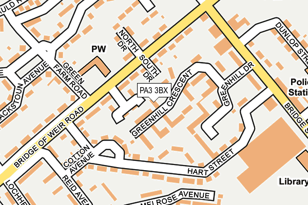 PA3 3BX map - OS OpenMap – Local (Ordnance Survey)
