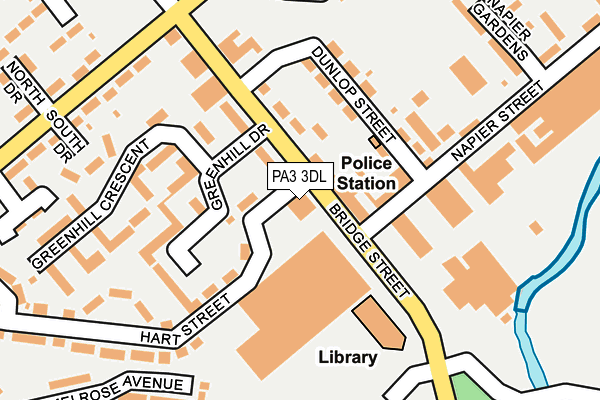 PA3 3DL map - OS OpenMap – Local (Ordnance Survey)