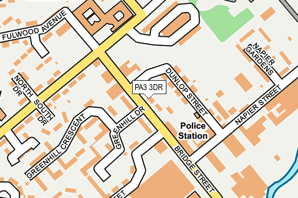 PA3 3DR map - OS OpenMap – Local (Ordnance Survey)