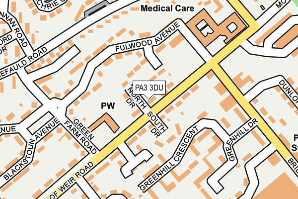PA3 3DU map - OS OpenMap – Local (Ordnance Survey)