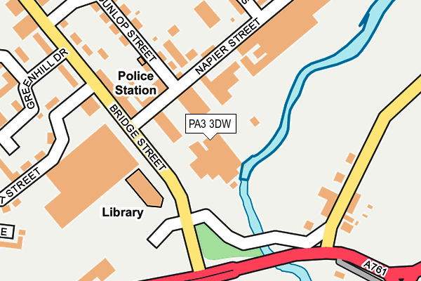 PA3 3DW map - OS OpenMap – Local (Ordnance Survey)