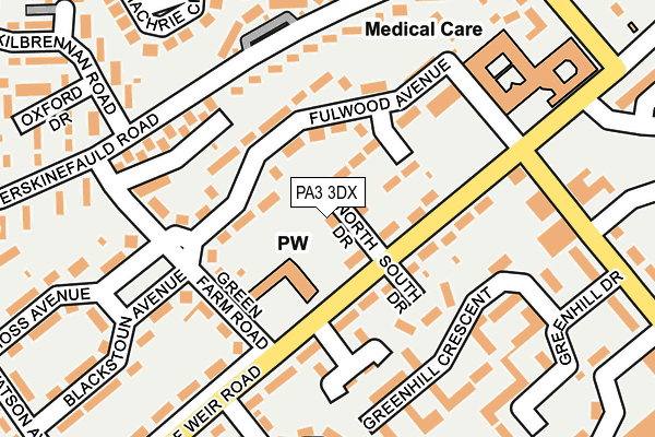 PA3 3DX map - OS OpenMap – Local (Ordnance Survey)