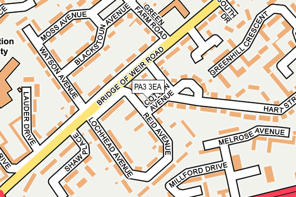PA3 3EA map - OS OpenMap – Local (Ordnance Survey)