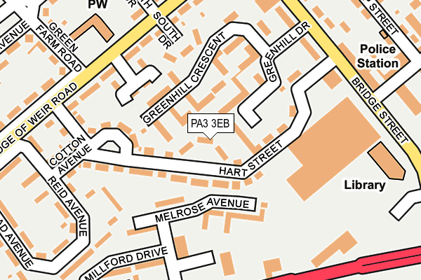 PA3 3EB map - OS OpenMap – Local (Ordnance Survey)