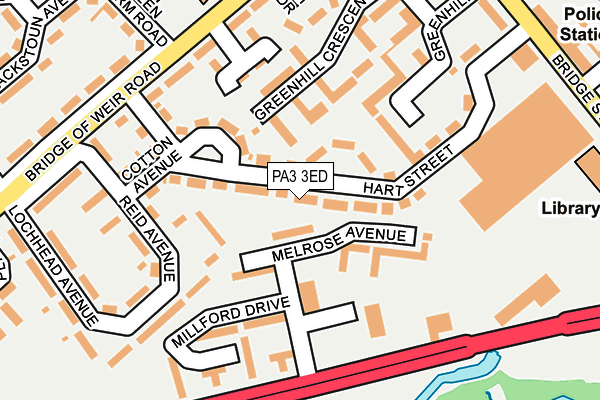 PA3 3ED map - OS OpenMap – Local (Ordnance Survey)