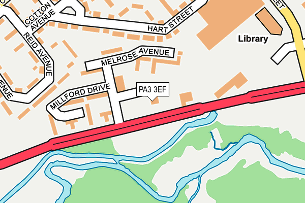 PA3 3EF map - OS OpenMap – Local (Ordnance Survey)
