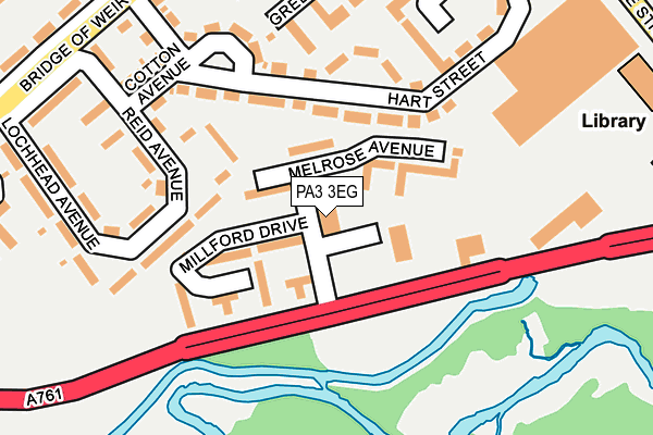 PA3 3EG map - OS OpenMap – Local (Ordnance Survey)