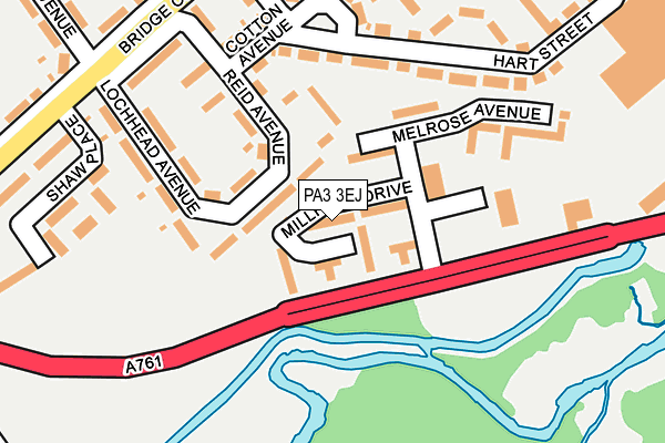 PA3 3EJ map - OS OpenMap – Local (Ordnance Survey)