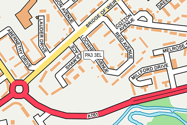 PA3 3EL map - OS OpenMap – Local (Ordnance Survey)