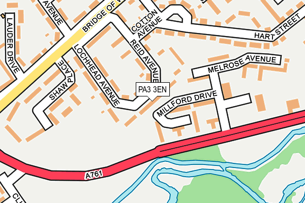 PA3 3EN map - OS OpenMap – Local (Ordnance Survey)