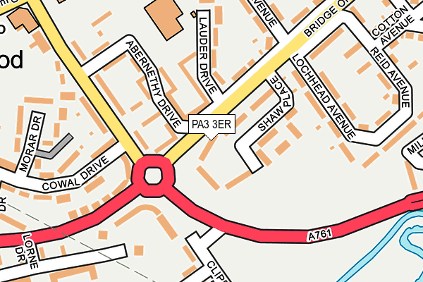 PA3 3ER map - OS OpenMap – Local (Ordnance Survey)