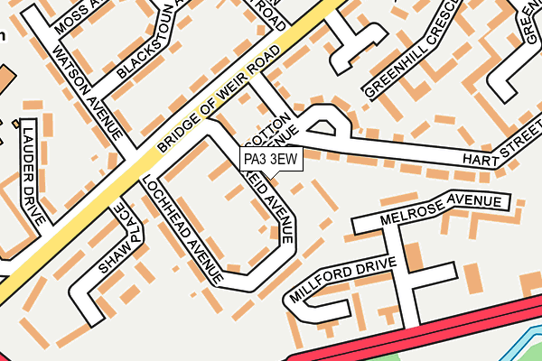 PA3 3EW map - OS OpenMap – Local (Ordnance Survey)