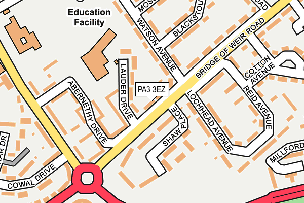 PA3 3EZ map - OS OpenMap – Local (Ordnance Survey)