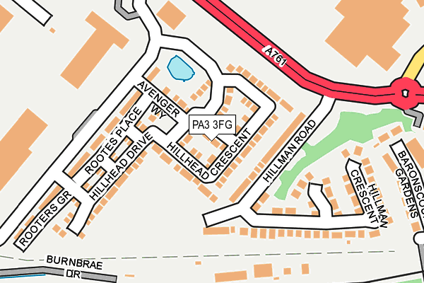 PA3 3FG map - OS OpenMap – Local (Ordnance Survey)