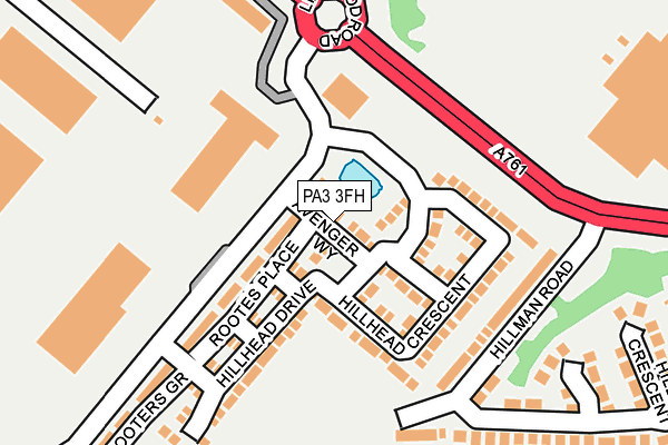 PA3 3FH map - OS OpenMap – Local (Ordnance Survey)