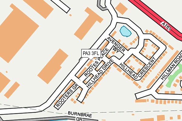 PA3 3FL map - OS OpenMap – Local (Ordnance Survey)