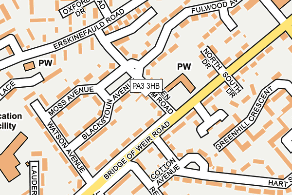 PA3 3HB map - OS OpenMap – Local (Ordnance Survey)