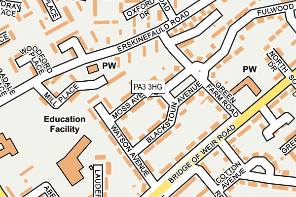 PA3 3HG map - OS OpenMap – Local (Ordnance Survey)