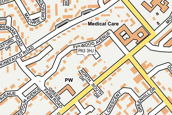 PA3 3HJ map - OS OpenMap – Local (Ordnance Survey)