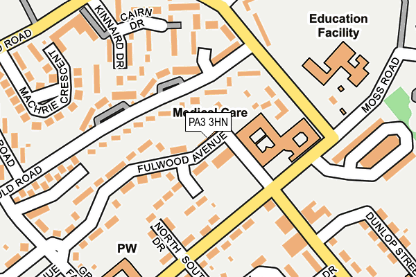 PA3 3HN map - OS OpenMap – Local (Ordnance Survey)