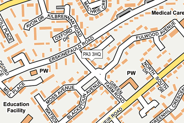 PA3 3HQ map - OS OpenMap – Local (Ordnance Survey)