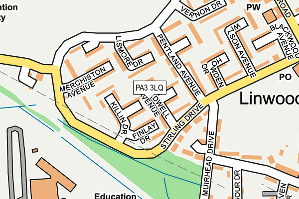 PA3 3LQ map - OS OpenMap – Local (Ordnance Survey)
