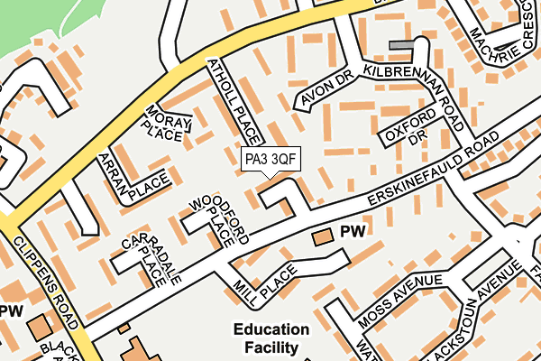 PA3 3QF map - OS OpenMap – Local (Ordnance Survey)