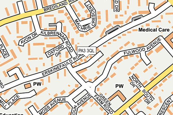 PA3 3QL map - OS OpenMap – Local (Ordnance Survey)