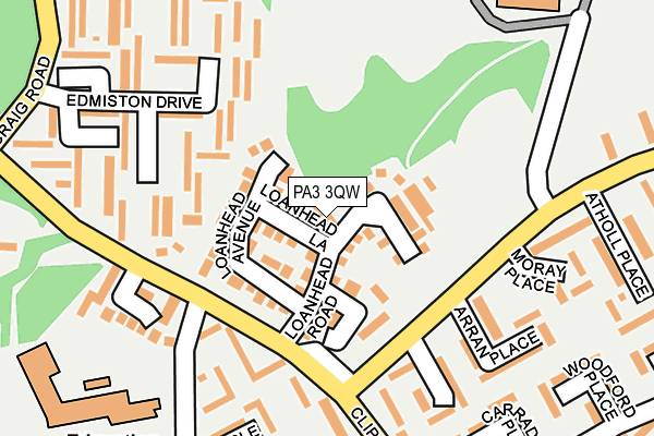 PA3 3QW map - OS OpenMap – Local (Ordnance Survey)