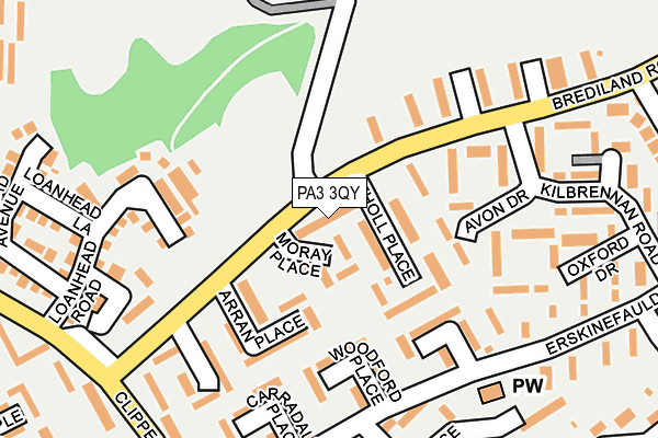 PA3 3QY map - OS OpenMap – Local (Ordnance Survey)