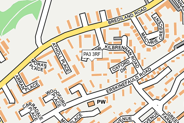 PA3 3RF map - OS OpenMap – Local (Ordnance Survey)