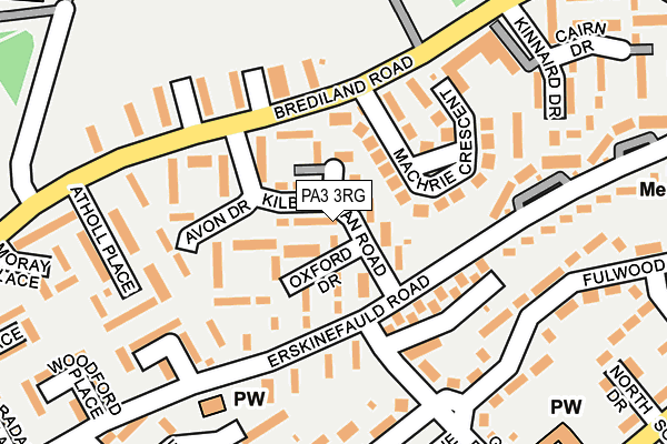 PA3 3RG map - OS OpenMap – Local (Ordnance Survey)