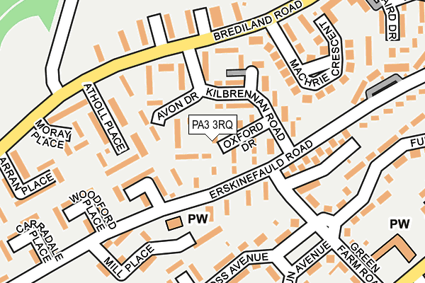 PA3 3RQ map - OS OpenMap – Local (Ordnance Survey)