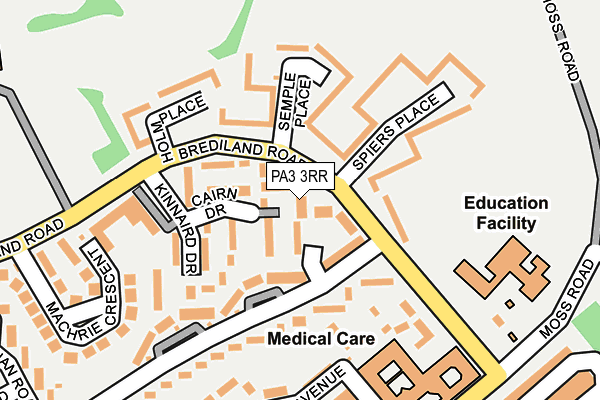PA3 3RR map - OS OpenMap – Local (Ordnance Survey)