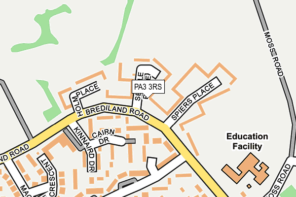 PA3 3RS map - OS OpenMap – Local (Ordnance Survey)