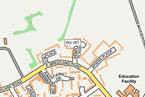 PA3 3RT map - OS OpenMap – Local (Ordnance Survey)