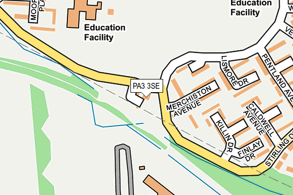 PA3 3SE map - OS OpenMap – Local (Ordnance Survey)