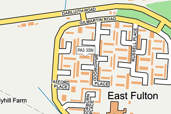 PA3 3SN map - OS OpenMap – Local (Ordnance Survey)