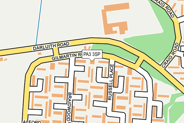 PA3 3SP map - OS OpenMap – Local (Ordnance Survey)